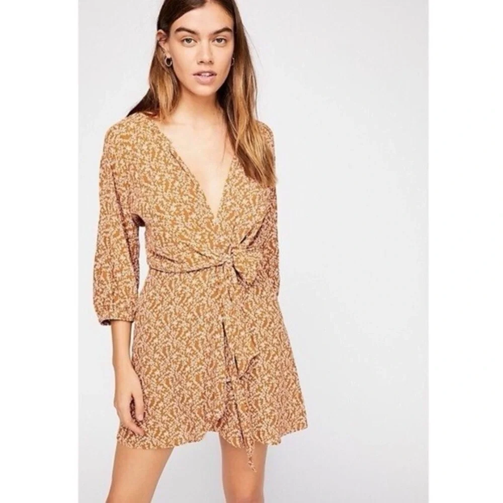 Free People | Clara Floral Print Tunic Dress Blouse - Size XS